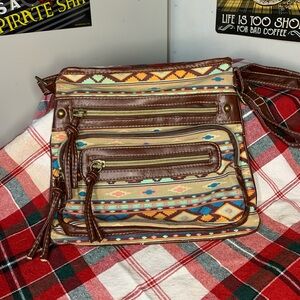 Tribal Pattern Crossbody Bag